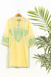 DC-0392 LEMON EMBROIDERED KURTA